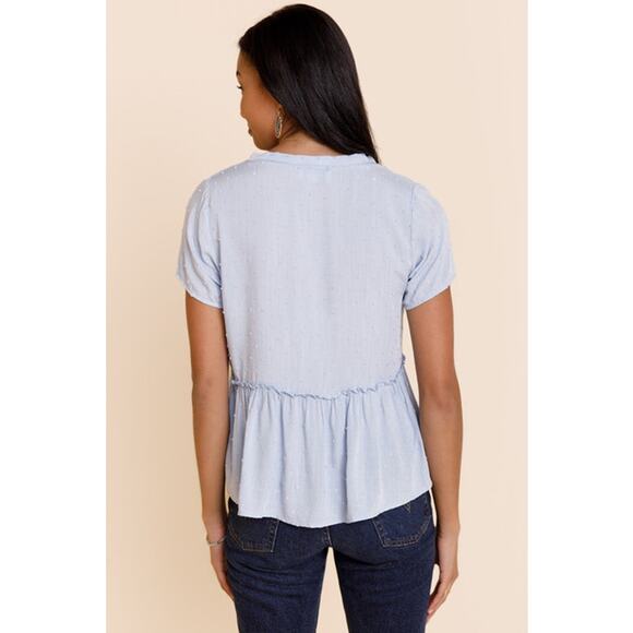 Alia Clip Dot Babydoll Tee - Picture 3 of 8